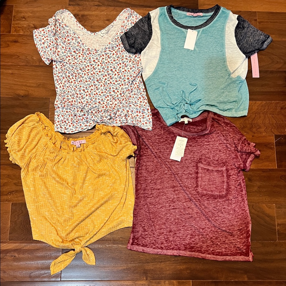 Junior size small shirts- never worn!